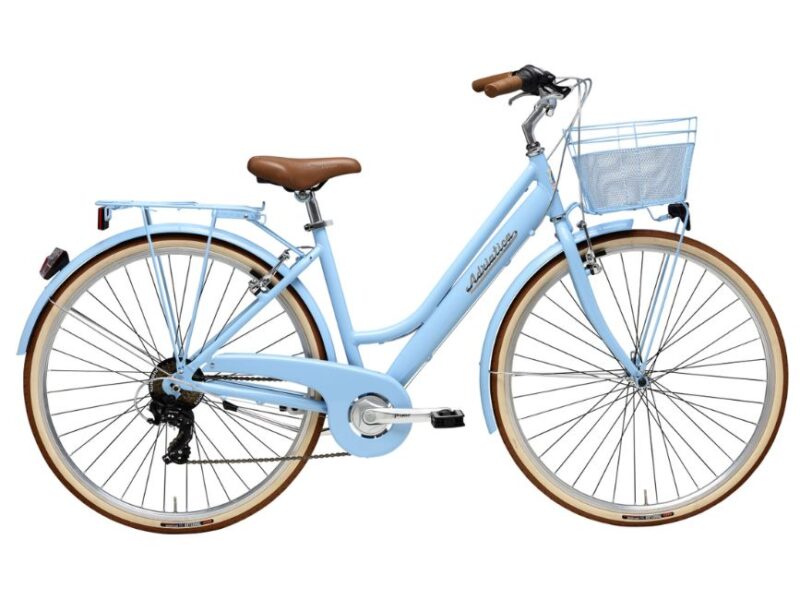 Bici da città RETRO a 6v - Azzurro