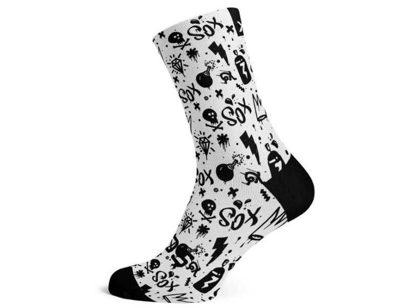Calze SOX - Doodle White - tg. S